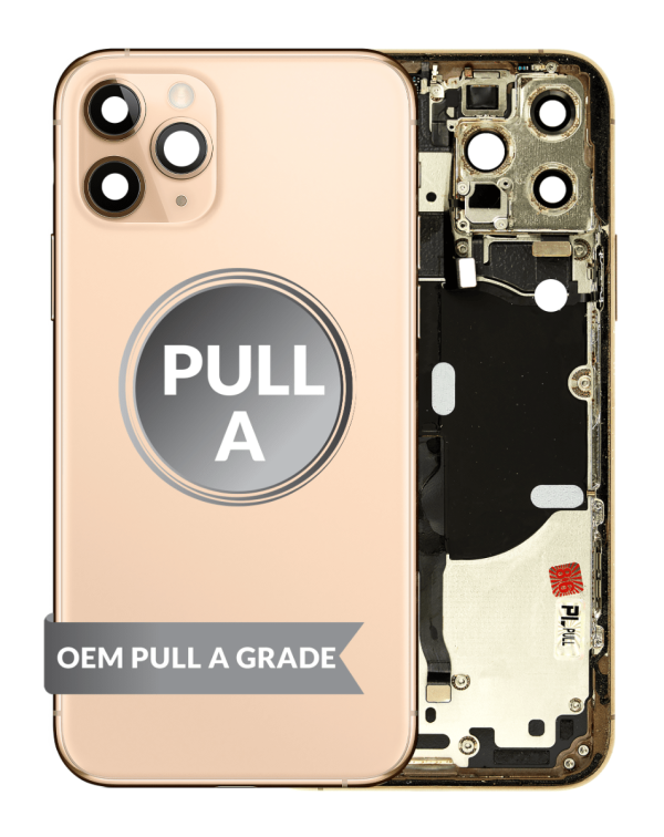 iPhone 11 Pro Back Housing w/ Small Parts (GOLD) (OEM Pull A Grade)