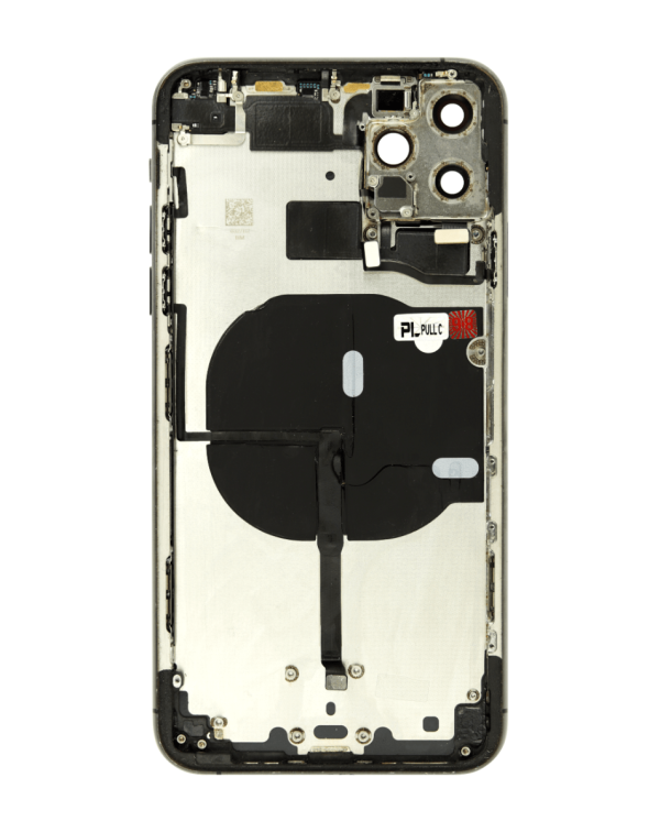 iPhone 11 Pro Max Back Housing w/ Small Parts (BLACK) (OEM Pull C Grade)