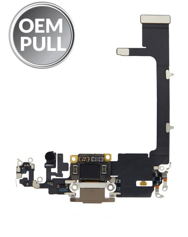 iPhone 11 Pro Charging Port Flex Cable (GOLD) (OEM Pull)