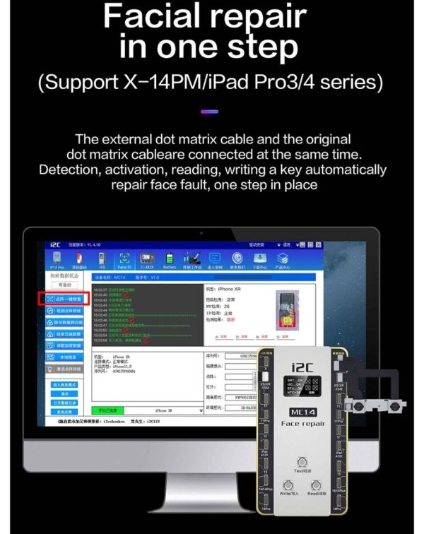 i2C FACE ID V8 Programmer Fixture for iPhone X to 14 Pro