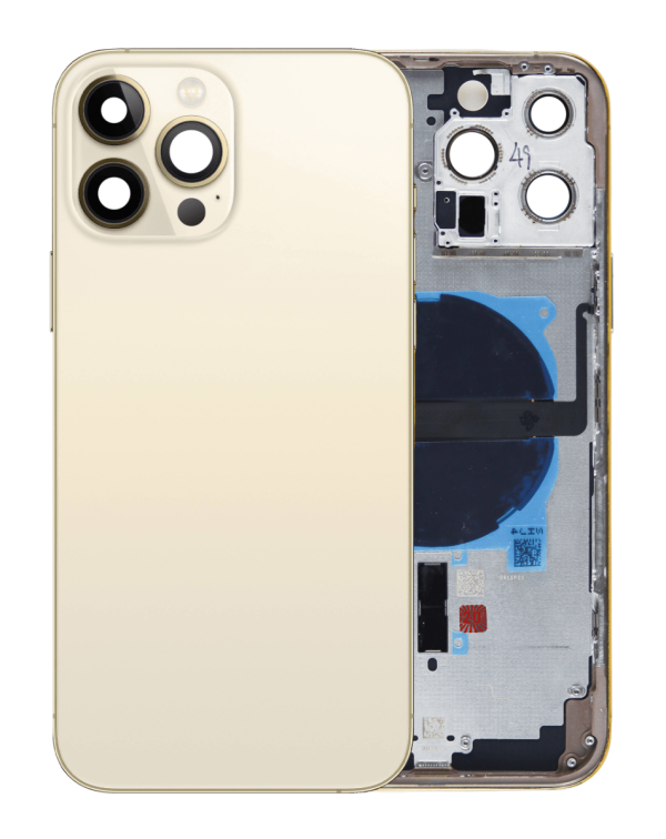 iPhone 13 Pro Back Housing Frame w/ Small Components Pre-Installed (NO LOGO) (GOLD)