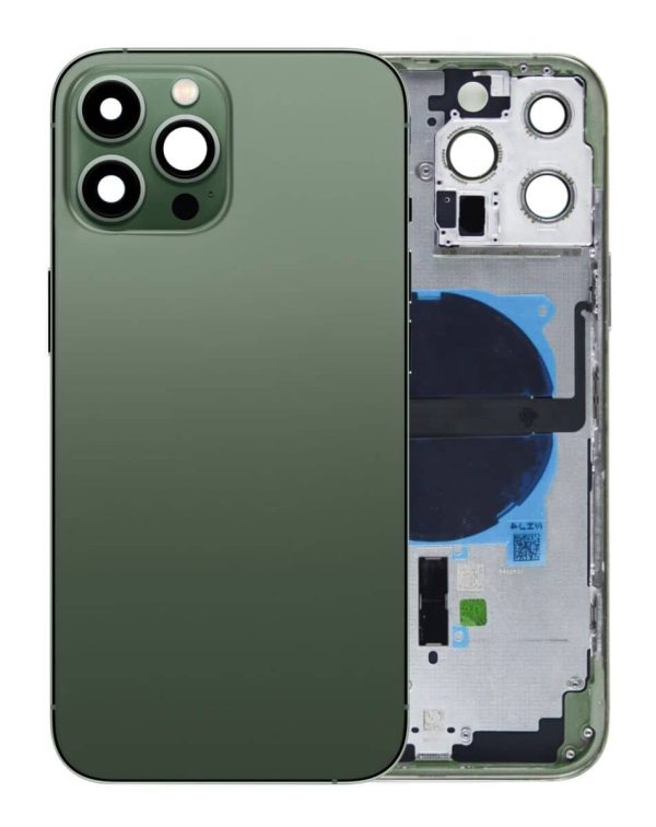 iPhone 13 Pro Back Housing Frame w/ Small Components Pre-Installed (NO LOGO) (GREEN)