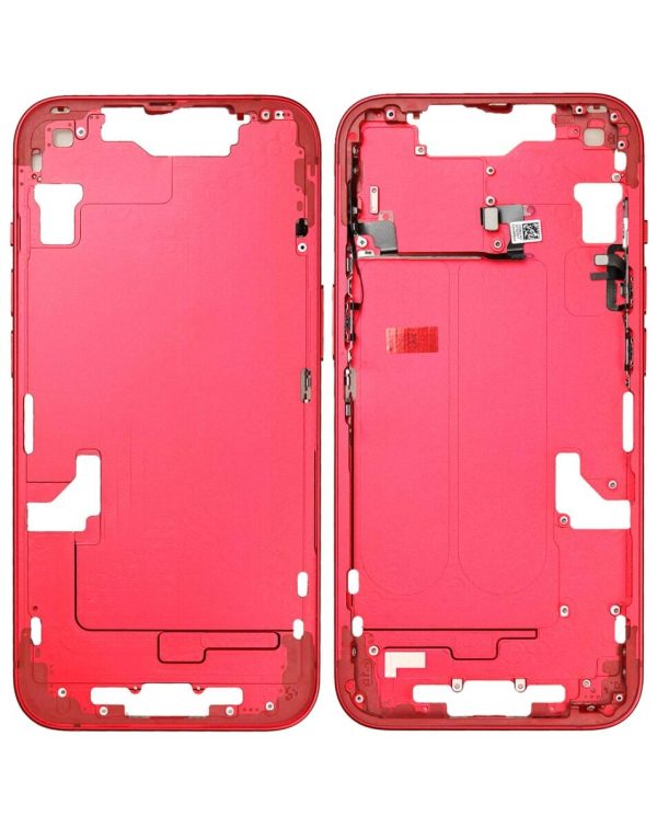 iPhone 14 Mid Frame w/Small Parts (RED)