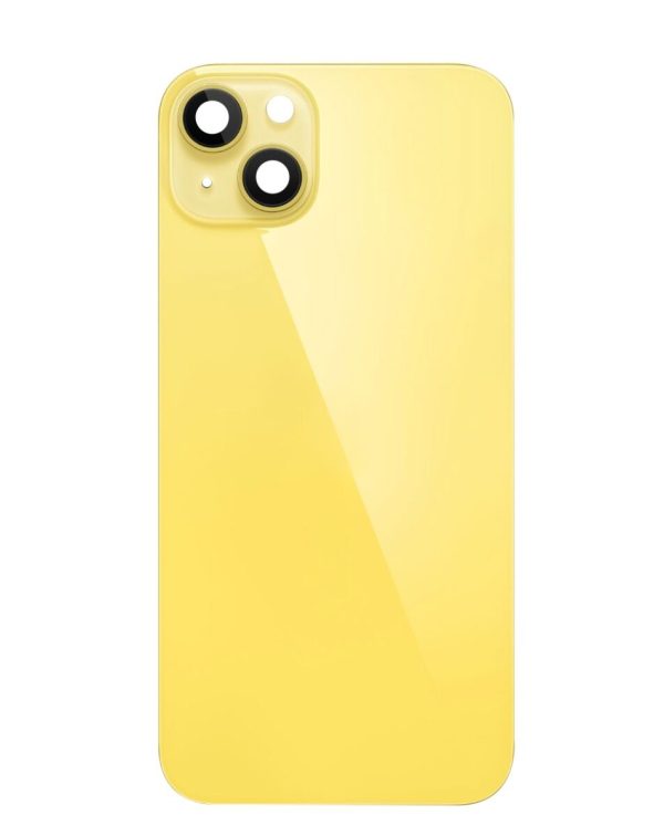 iPhone 14 Plus Back Glass w/ Frame & MagSafe Magnet (NO LOGO) (YELLOW)