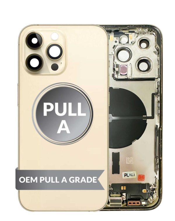 iPhone 14 Pro Max Back Housing Frame w/Small Components Pre-Installed (GOLD) (OEM PULL A GRADE)