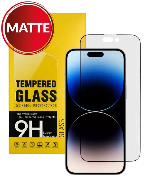 iPhone 14 Pro Matte Tempered Glass (2.5D / 1 Piece)