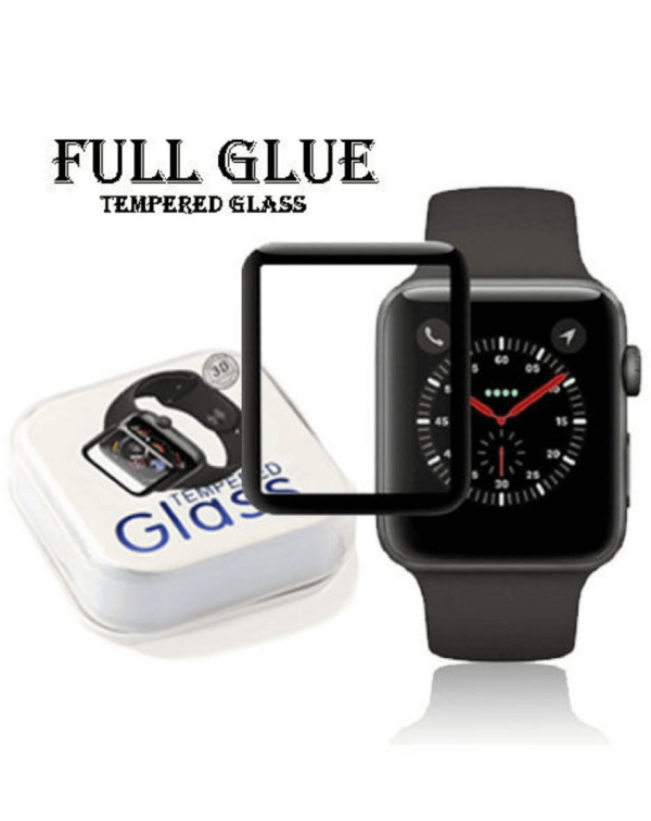 iWatch (44mm) Series 4 / 5 / 6 / SE (1st & 2nd Gen) Premium Quality Full Glue Tempered Glass (3D Curve / 1 Piece)