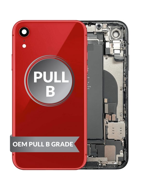 iPhone XR Back Housing w/ Small Parts & Battery (RED) (OEM Pull B Grade)