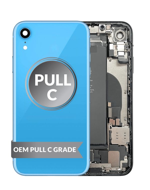 iPhone XR Back Housing w/ Small Parts & Battery (BLUE) (OEM Pull C Grade)