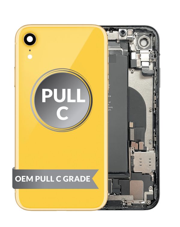 iPhone XR Back Housing w/ Small Parts & Battery (YELLOW) (OEM Pull C Grade)