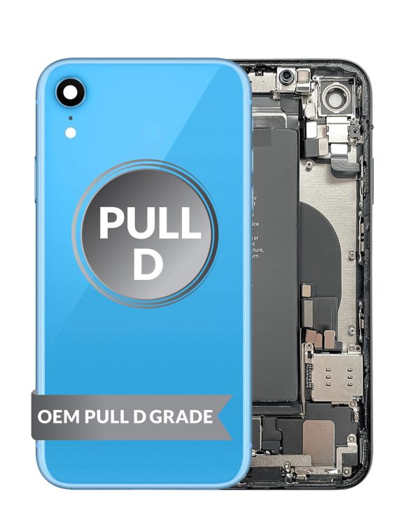 iPhone XR Back Housing w/ Small Parts & Battery (BLUE) (OEM Pull D Grade)