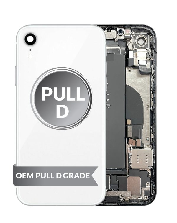 iPhone XR Back Housing w/ Small Parts & Battery (WHITE) (OEM Pull D Grade)