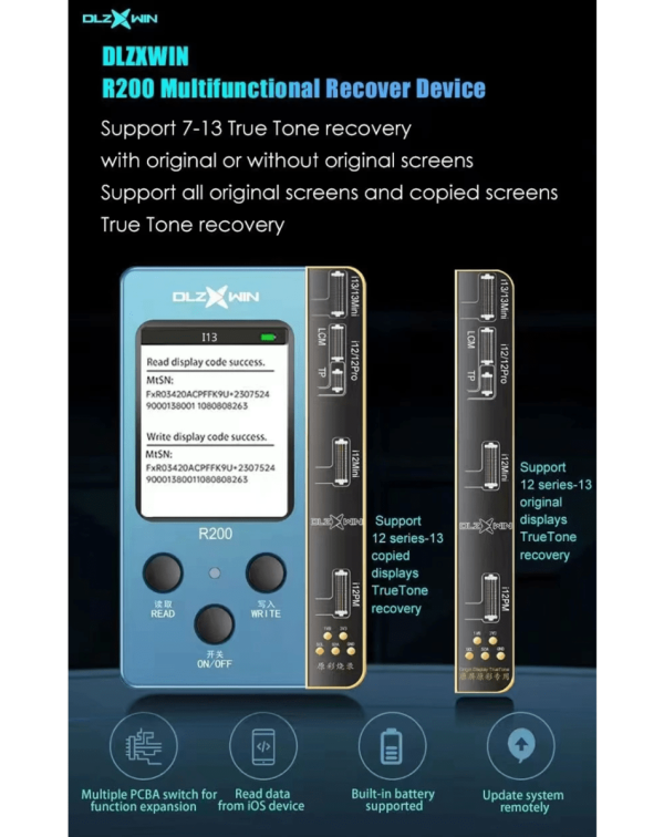 DLZ R200 Multifunctional True Tone Programmer for iPhone 7 to 13 (Not for 13 Pro / 13 Pro Max)