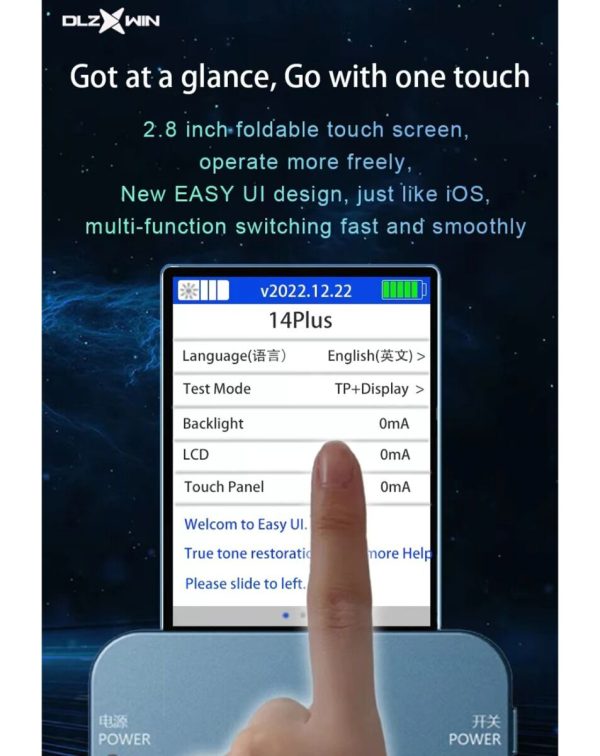 DLZ S800 Multifunctional Tester Box w/ Foldable Touch Screen for iPhone and Android Phones