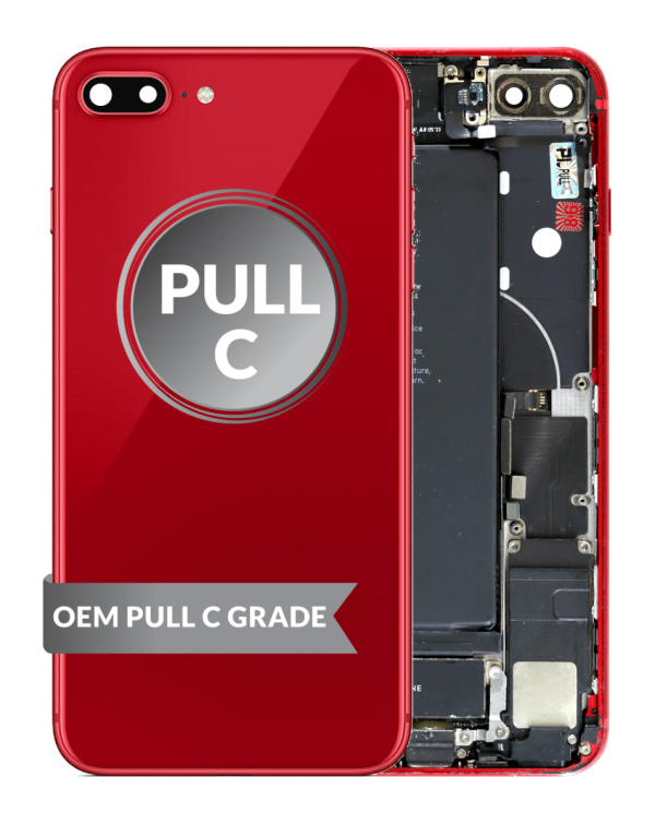 iPhone 8 Plus Back Housing w/ Small Parts & Battery (RED) (OEM Pull C Grade)