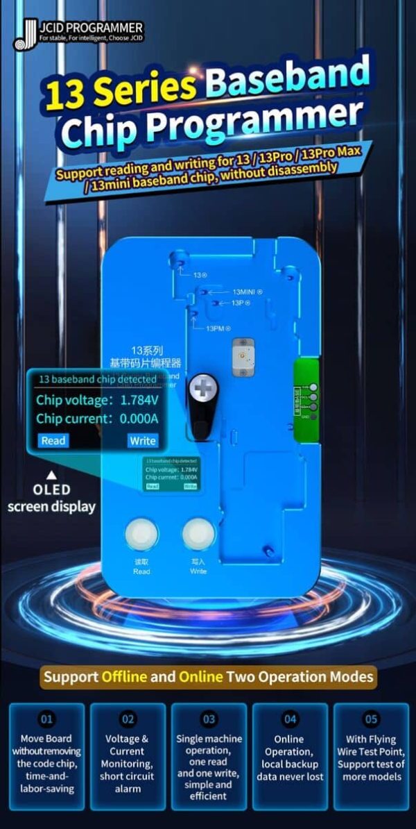 JC BLE-13 Logic Baseband EEPROM Chip Non-removal Module for iPhone 13 Series