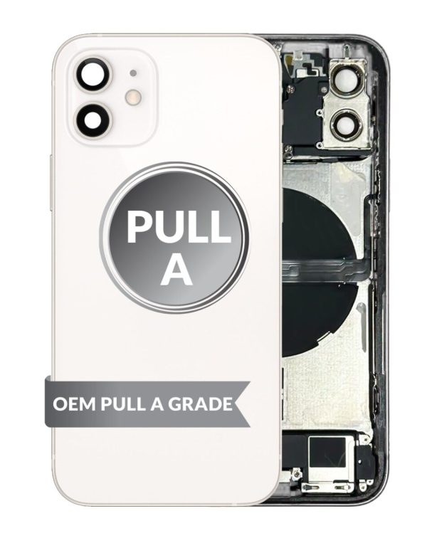 iPhone 12 Back Housing w/Small Parts (WHITE) (OEM Pull A Grade)