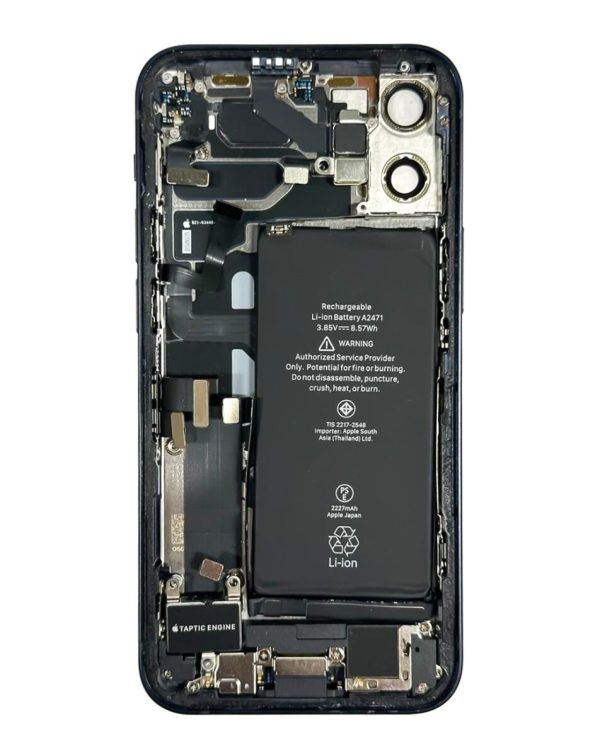 iPhone 12 Mini Back Housing w/ Small Parts & Battery (BLACK) (OEM Pull A Grade)