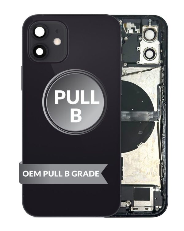 iPhone 12 Back Housing w/Small Parts (GRAPHITE) (OEM Pull B Grade)