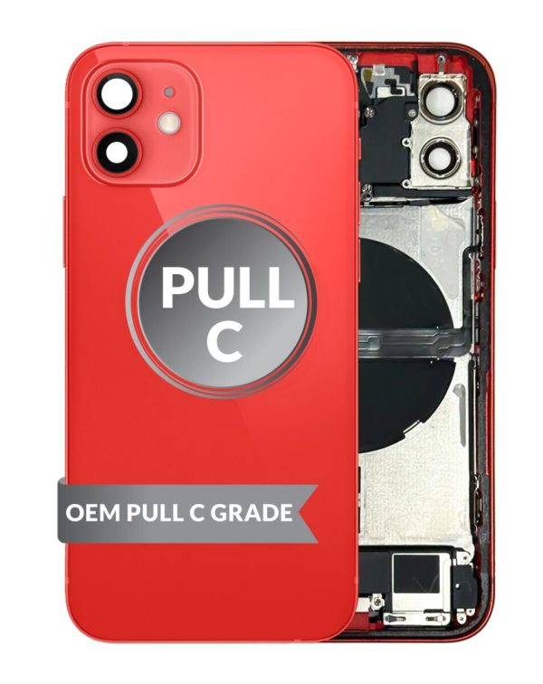 iPhone 12 Back Housing w/Small Parts (RED) (OEM Pull C Grade)