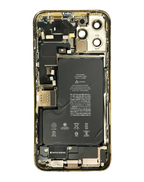 iPhone 12 Pro Max Back Housing w/Small Parts & Battery (GOLD) (OEM Pull C Grade)