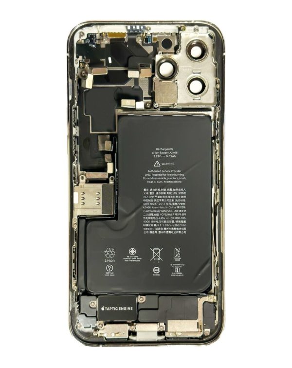 iPhone 12 Pro Max Back Housing w/Small Parts & Battery (WHITE) (OEM Pull C Grade)