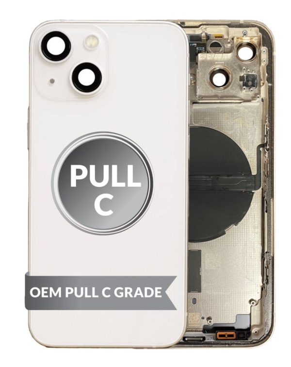 iPhone 13 Back Housing w/Small Parts (WHITE) (OEM Pull C Grade)