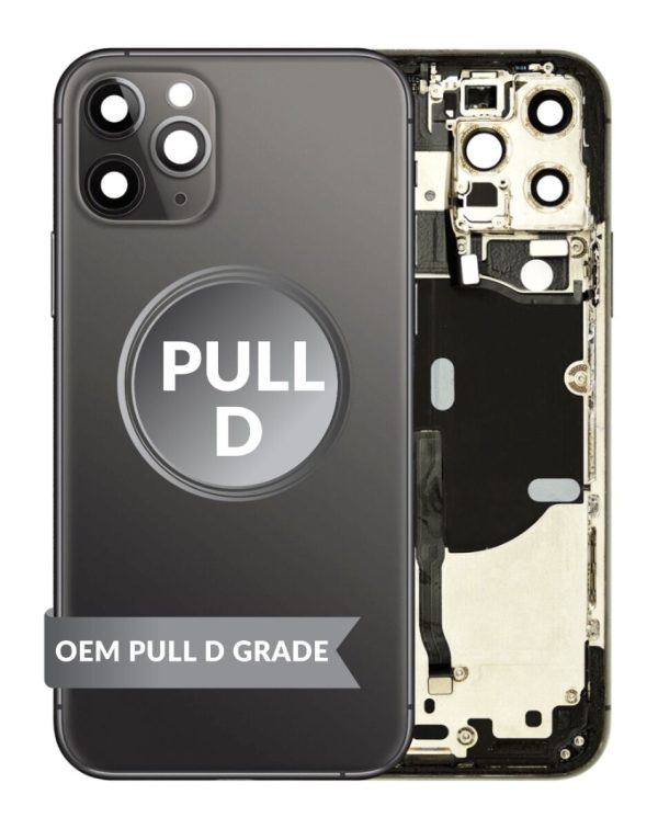 iPhone 11 Pro Back Housing w/ Small Parts (BLACK) (OEM Pull D Grade)