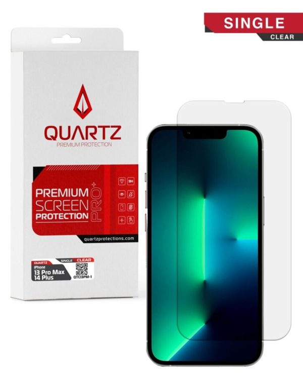 GatherStock (Quar) Clear Tempered Glass for iPhone 13 Pro Max / 14 Plus (Single Pack)