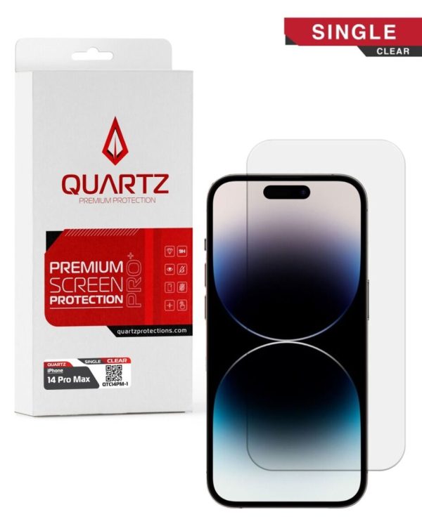 GatherStock (Quar) Clear Tempered Glass for iPhone 14 Pro (Single Pack)