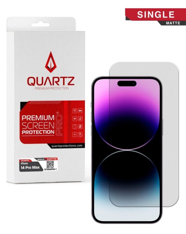 GatherStock (Quar) Matte Tempered Glass for iPhone 14 Pro (Single Pack)