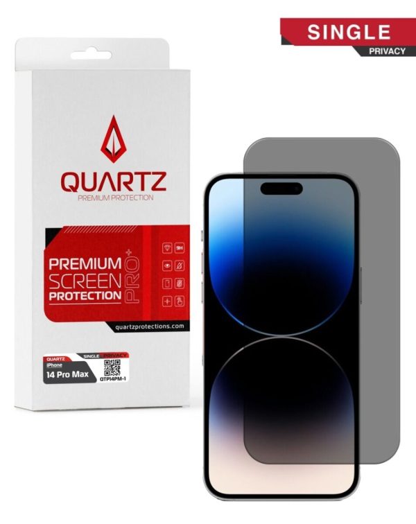 GatherStock (Quar) Privacy Tempered Glass for iPhone 14 Pro (Single Pack)