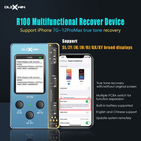 DLZ R100 Multifunctional True Tone Programmer for iPhone 7 / 13 / 13 mini (Not for 13 Pro / 13 Pro Max)