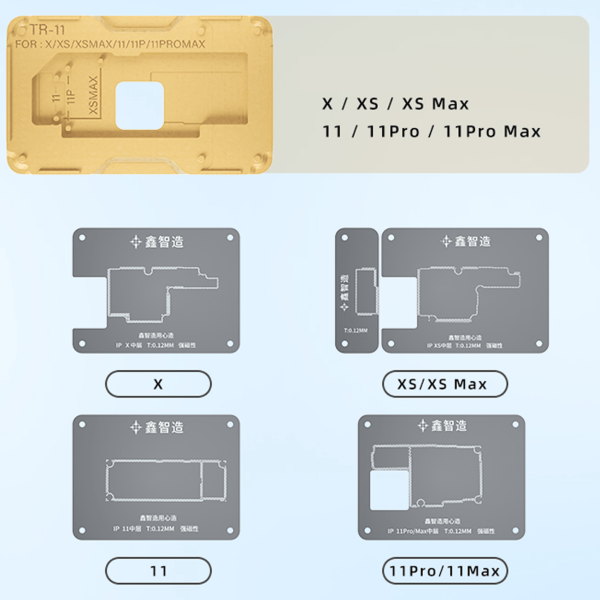 XinZhiZao TR 14IN1 Middle Layer Tin Planting Platform BGA Repair for iPhone X to 13