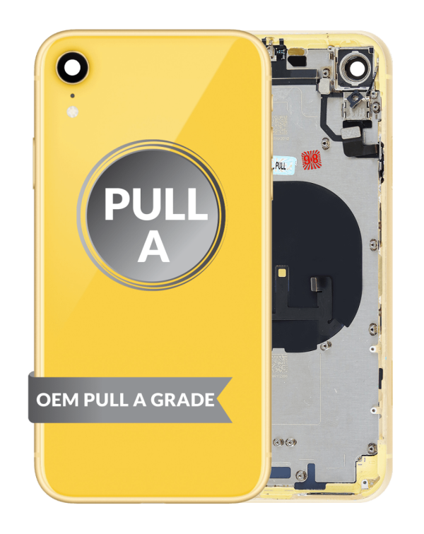 iPhone XR Back Housing w/ Small Parts (YELLOW) (OEM Pull A Grade)