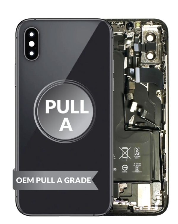 iPhone XS Back Housing w/ Small Parts & Battery (BLACK) (OEM Pull A Grade)