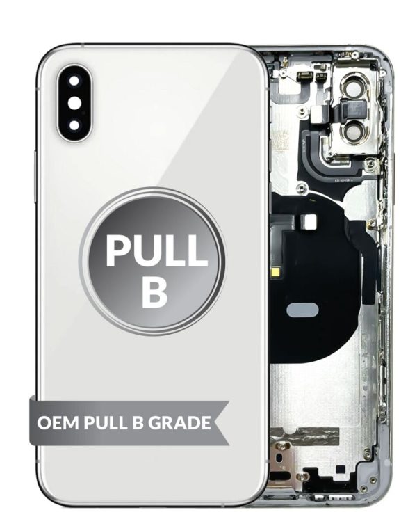 iPhone XS Back Housing w/ Small Parts (WHITE) (OEM Pull B Grade)