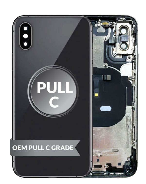 iPhone XS Back Housing w/ Small Parts (BLACK) (OEM Pull C Grade)