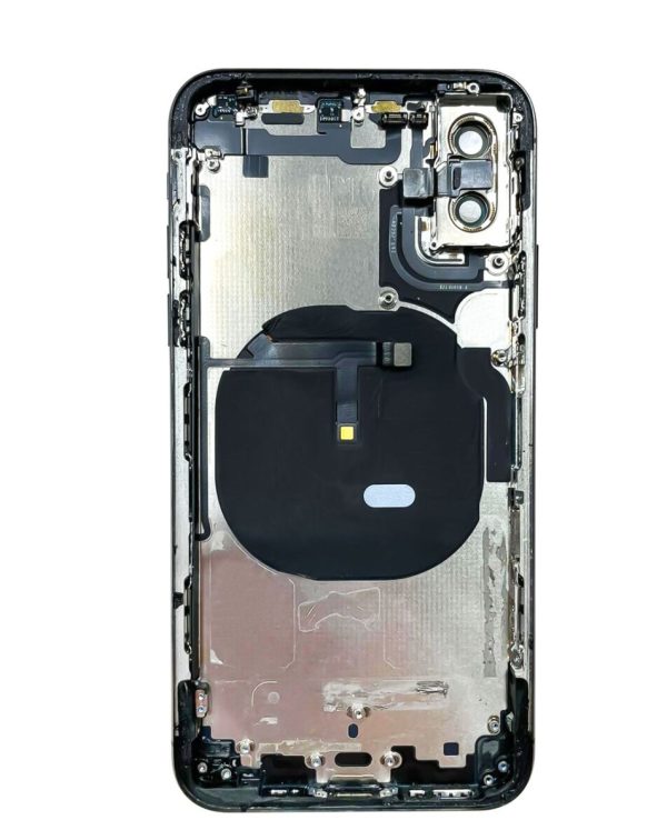 iPhone XS Back Housing w/ Small Parts (BLACK) (OEM Pull C Grade)