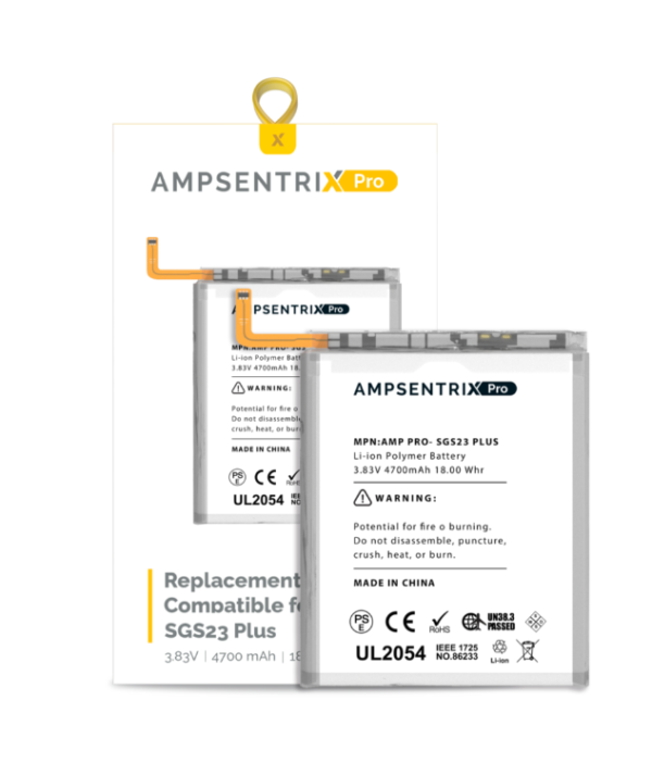 Replacement Battery Compatible For Samsung Galaxy S23 Plus (AmpSentrix Pro)