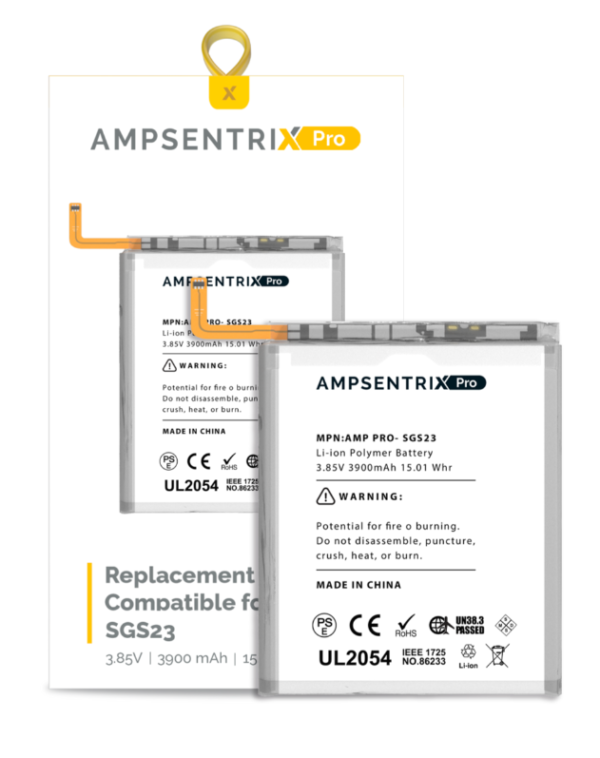 Replacement Battery Compatible For Samsung Galaxy S23 (AmpSentrix Pro)