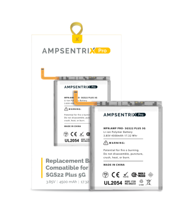 Replacement Battery Compatible For Samsung Galaxy S22 Plus 5G (AmpSentrix Pro)