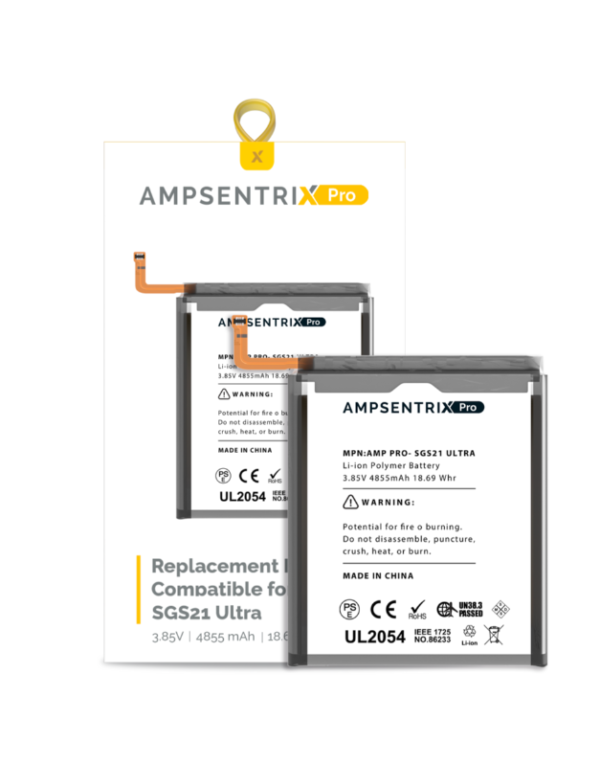 Replacement Battery Compatible For Samsung Galaxy S21 Ultra (EB-BG998ABY) (AmpSentrix Pro)