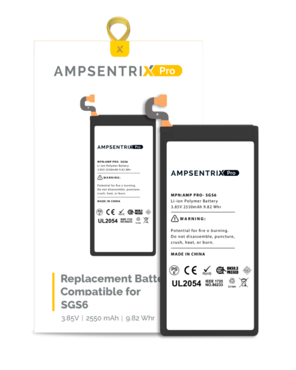 Replacement Battery Compatible For Samsung Galaxy S6 (AmpSentrix Pro)