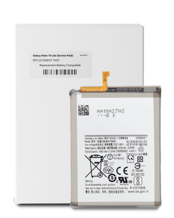 Replacement Battery Compatible For Samsung Galaxy Note 10 Lite (Service Pack)