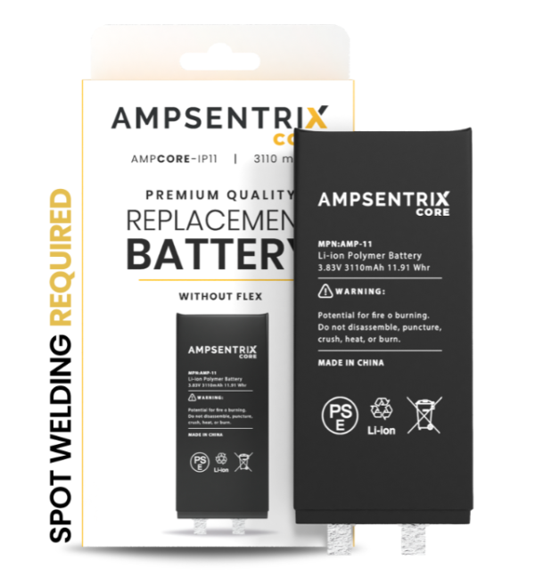 Replacement Battery Core Compatible For IPhone 11 (Spot Welding Required) (AmpSentrix Core)