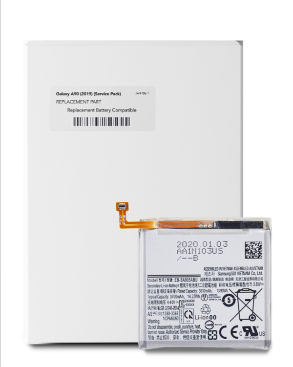 Replacement Battery Compatible For Samsung Galaxy A90 5G (A908 / 2019) (EB-BA908ABY) (Service Pack)