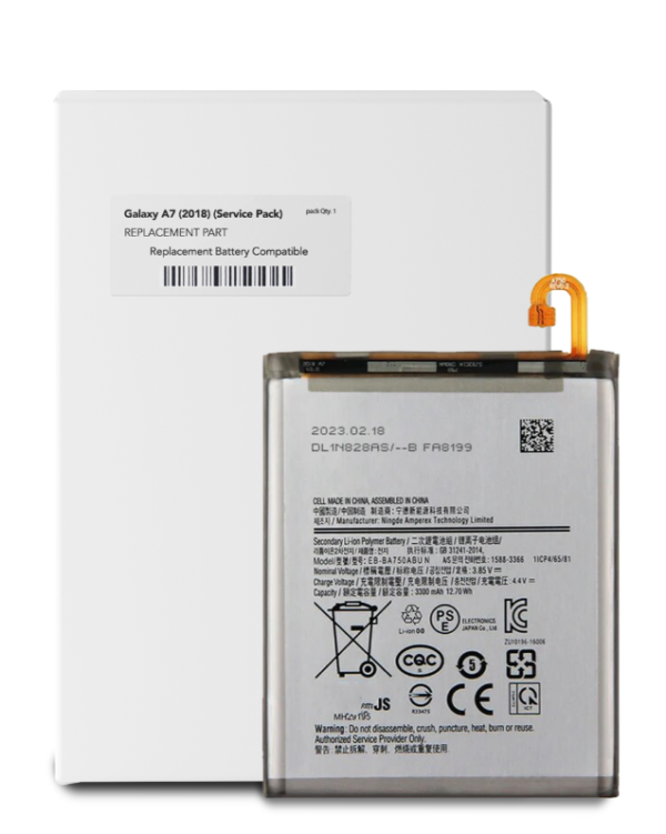 Replacement Battery Compatible For Samsung Galaxy A7 (A750 / 2018) (EB-BA750ABUN) (Service Pack)